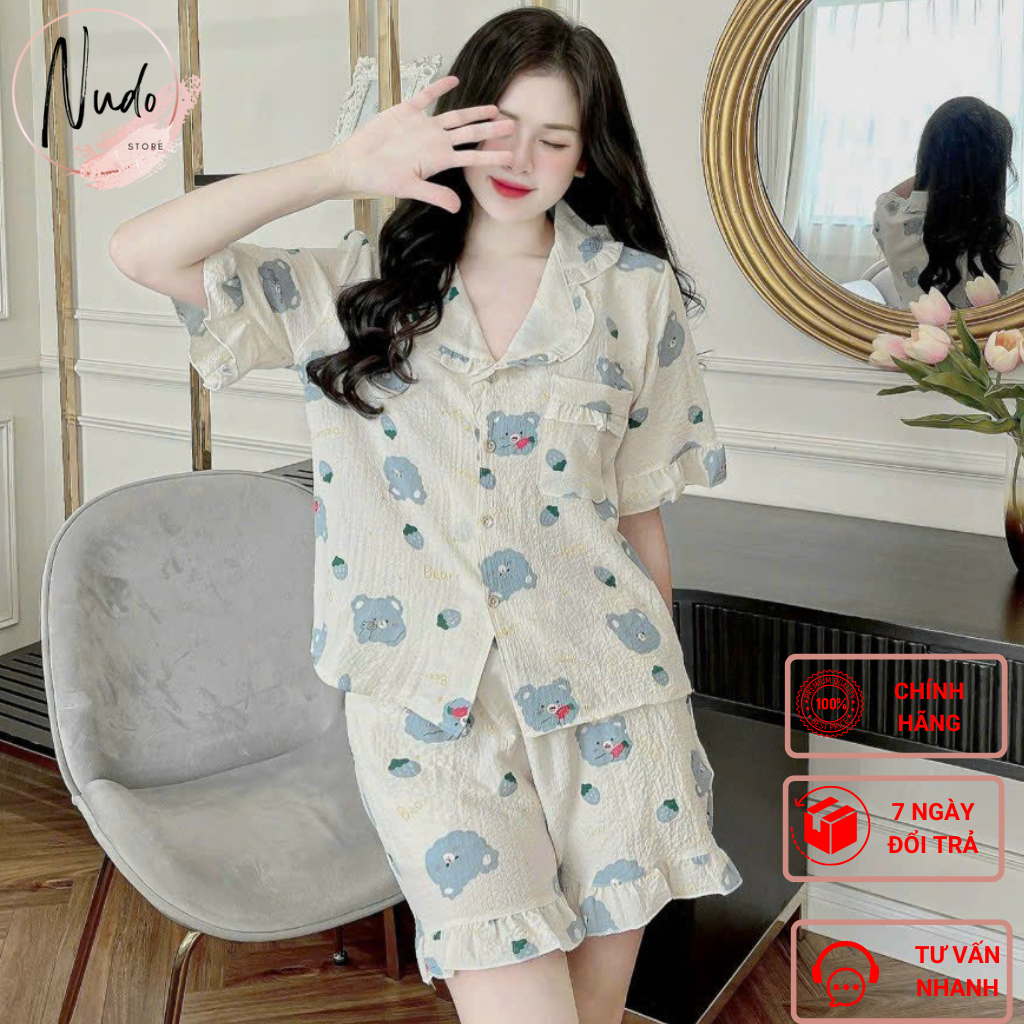 Đồ ngủ nữ, Pijama mặc nhà, đồ bộ nữ dễ thương, đồ ngủ thoáng mát dưới 65kg DX5