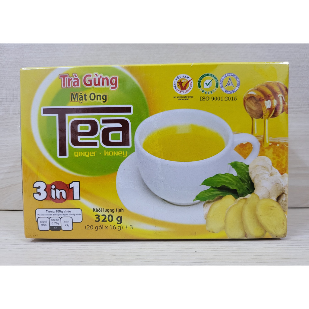 ) TRÀ GỪNG MẬT ONG HÒA TAN THANH BÌNH 3 in 1 Ginger Tea with Honey