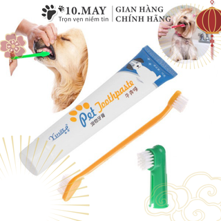 Bộ đôi kem bàn chải đánh răng cho thú cưng - PK12