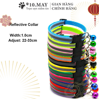 Vòng cổ bảy sắc cầu vồng có kèm chuông cho thú cưng - PK16