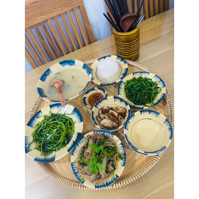 Set combo chén dĩa nam bộ phong cách xưa