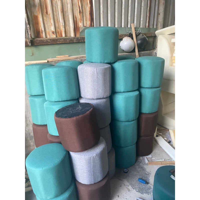 Đôn sofa tròn giá rẻ - ghế nhỏ ngồi bàn trà, bàn trang điểm siêu êm