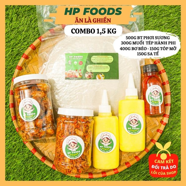 Combo siêu bơ, Bánh tráng phơi sương HPFOODS, bơ béo trứng gà - muối tép hành phi siêu ngon