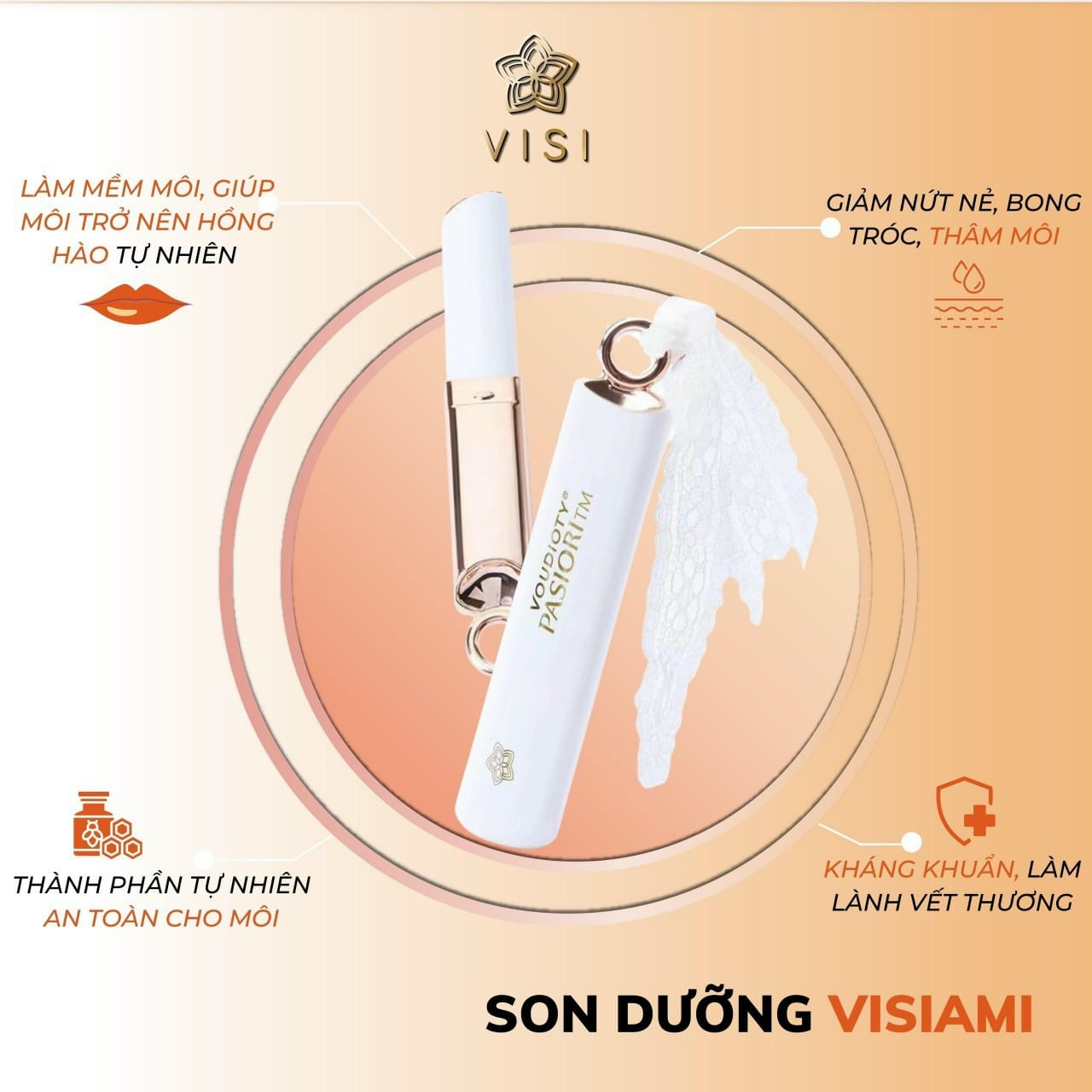 SON DƯỠNG VISIAMI DƯỠNG CHỐNG THÂM VÀ MỀM MÔI