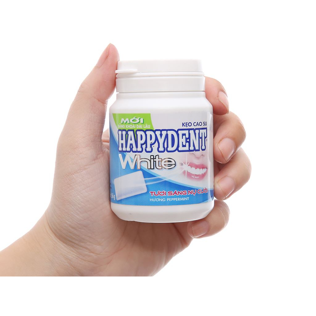Kẹo cao su Mentos - Happydent White hủ 56gr