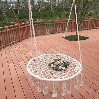 Xích đu treo decor sân vườn,xích đu tết macrame