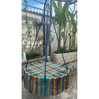 Xích đu treo decor sân vườn,xích đu tết macrame