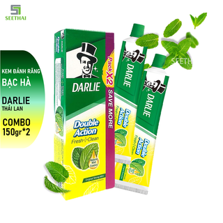 COMBO 2 kem đánh răng DARLIE bạc hà Thái Lan 150gr