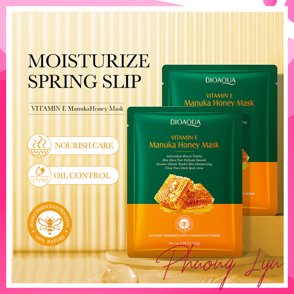 Mặt Nạ Nội Địa Trung BIOAQUA Mật Ong Manuka Honey Mask Bổ Sung Collagen, Săn Chắc Da, Se Khít Lỗ Chân Lông, Làm Mềm Da