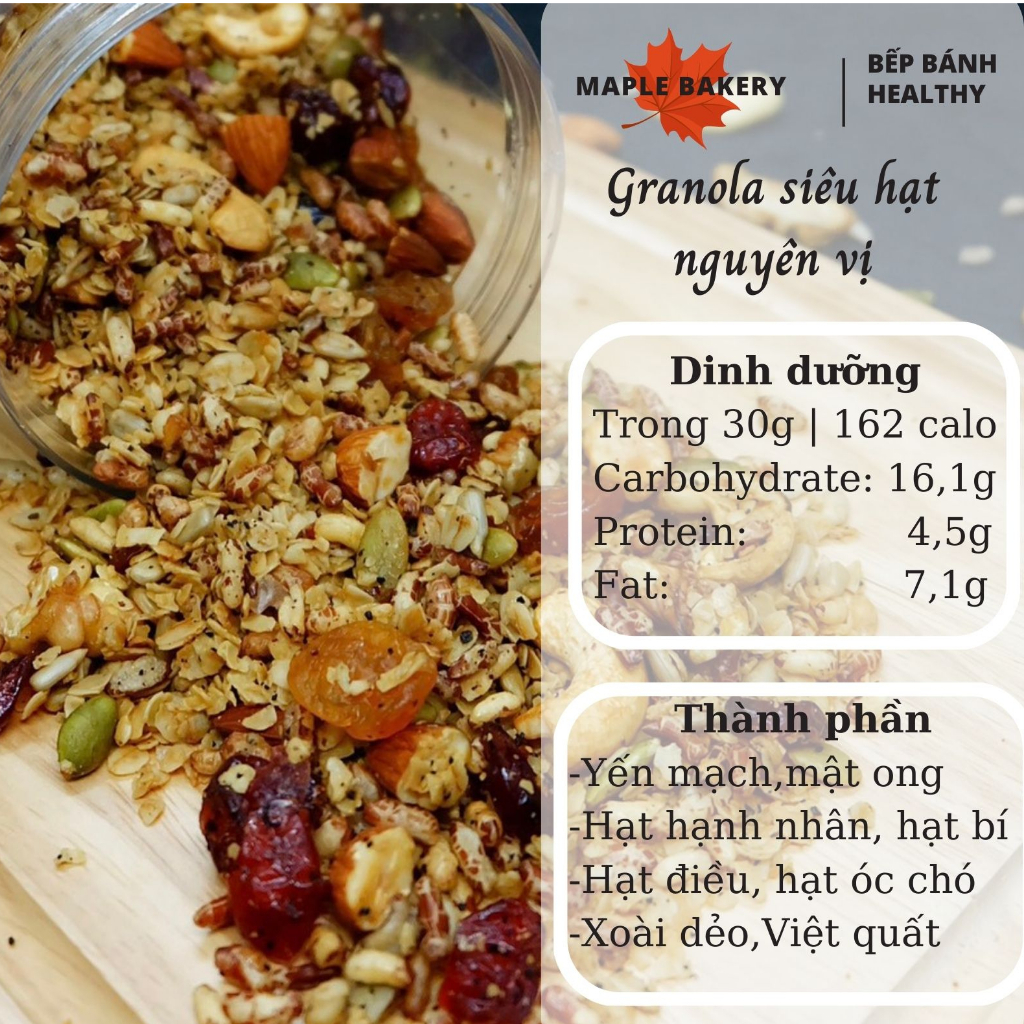 Granola healthy mật ong -.Siêu hạt, không tinh bột, tốt cho sức khoẻ - eat clean