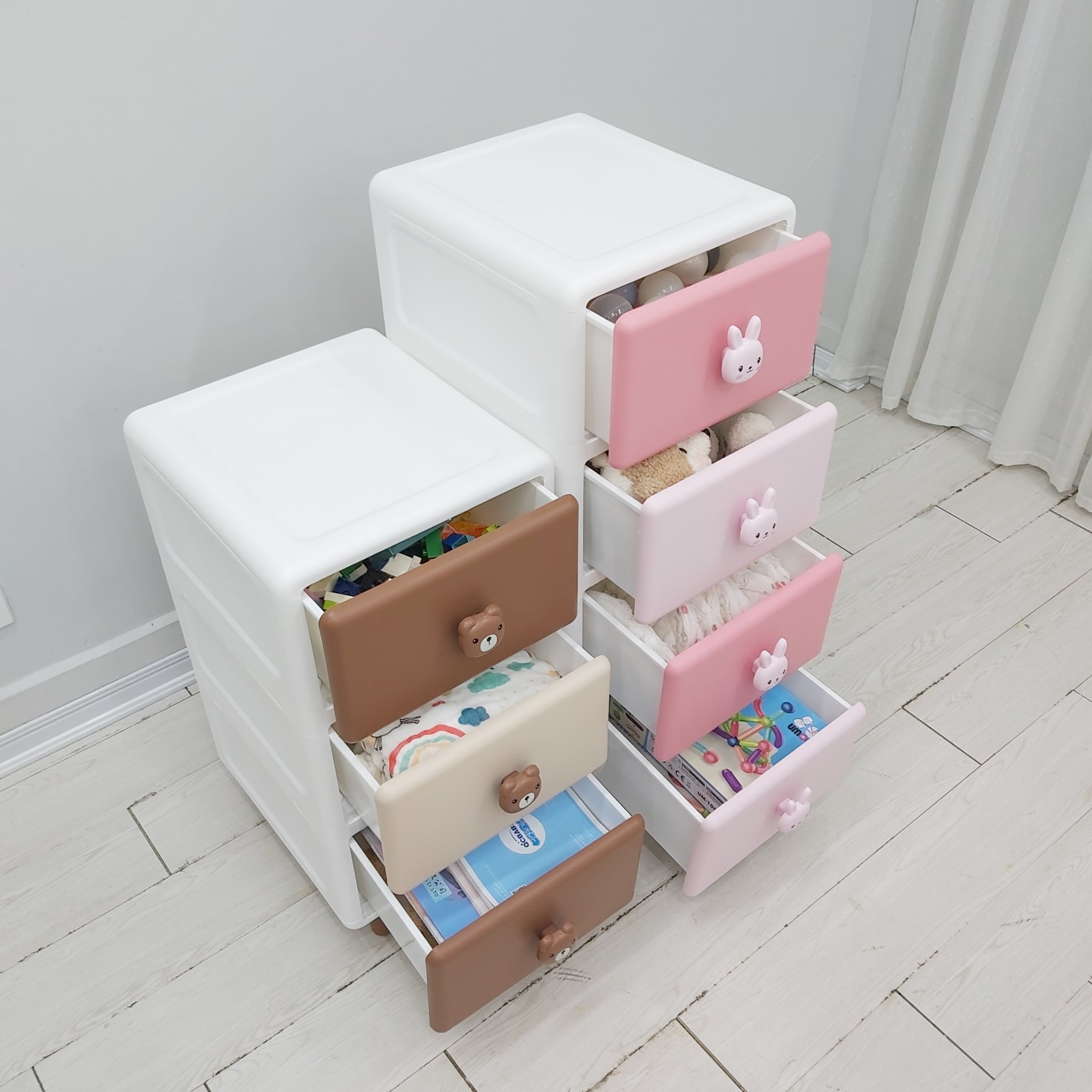 [ trợ giá ship] Tủ Gấu Thỏ Đáng Yêu Cute Dễ Thương Cho Bé