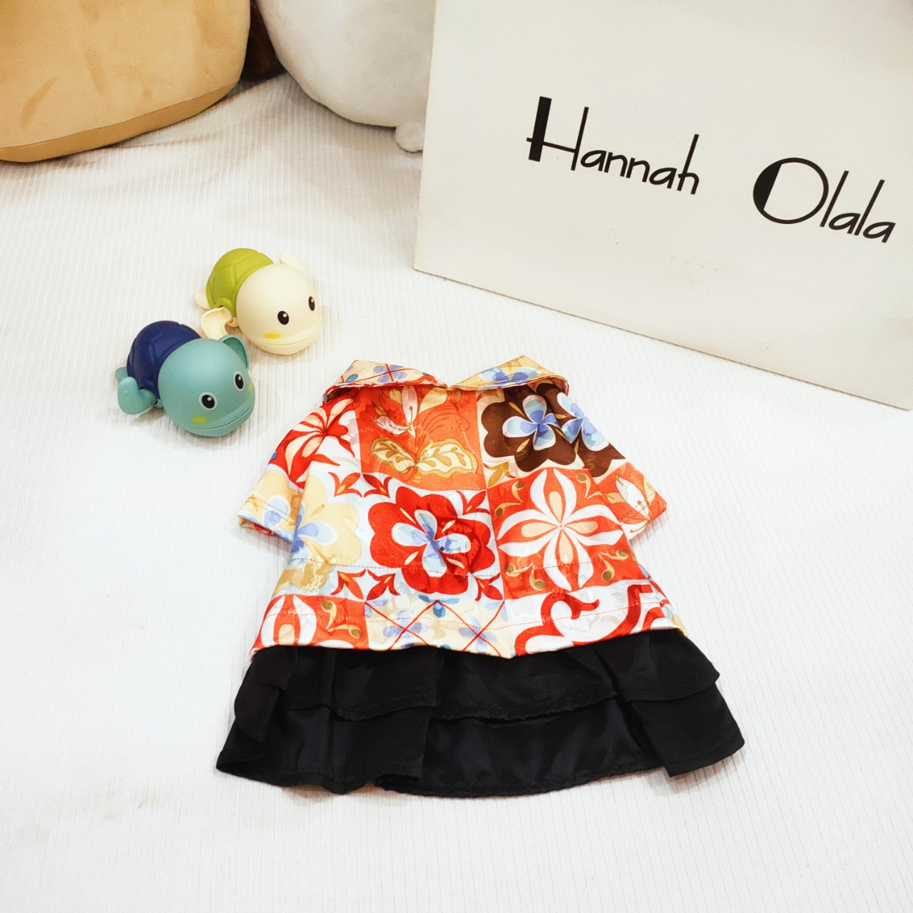 Áo dài cách tân dành mặc tết cho thú cưng, Đầm cách tân dành cho chó mèo LaLi Petfashion