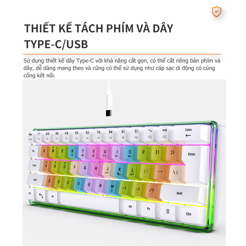 Bàn phím giả cơ Led RGB chuyên dùng cho máy tính- Bảo hành 12 tháng