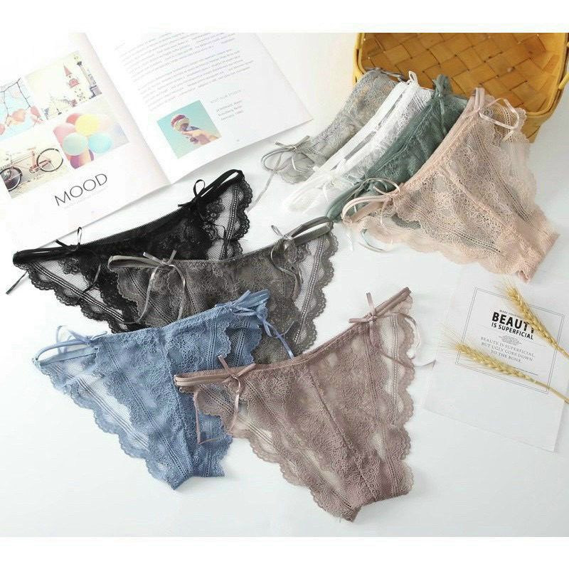 Combo 5 quần ren đính nơ 2 bên sexy quyến rũ mã 6868