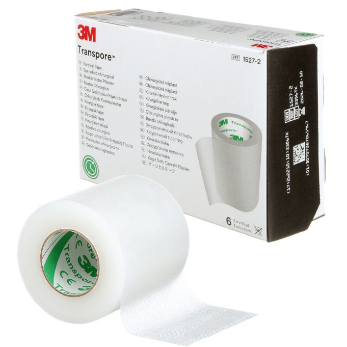 Băng keo 3M Transpore 1527-2, 5cm x 9,14m, 6 cuộn/hộp