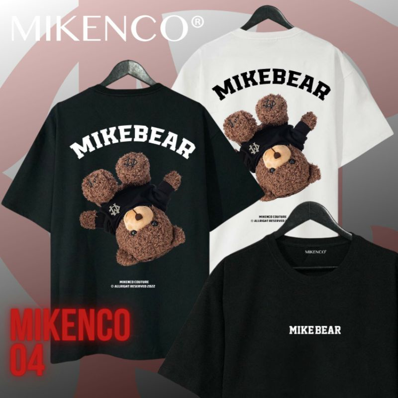 Áo thun cao cấp Mikenbear form rộng tay lỡ Unisex cotton 2C chất lượng teen Mikenco nam nữ