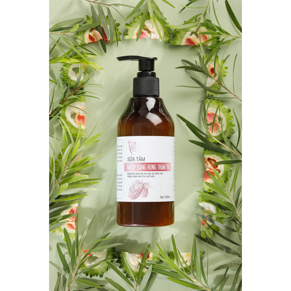 Combo 2 Sữa tắm Mướp đắng rừng & Tràm trà Cao Bằng TỘC Natural sạch khuẩn, giảm mụn và viêm nang lông 300ml