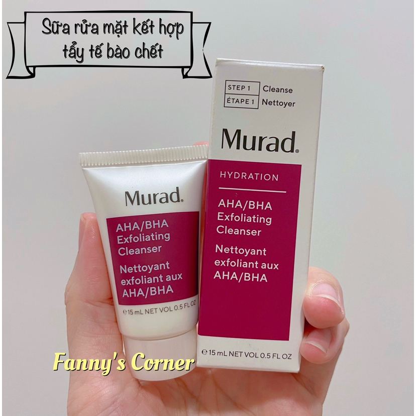 Sữa Rửa Mặt Tẩy Tế Bào Chết Murad AHA/BHA Exfoliating Cleanser 15ml