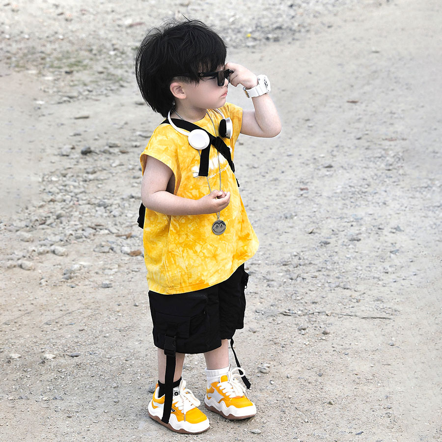 SKLV2305 Set Đồ Mùa Hè 2 Món Gồm Áo Sát Nách Và Quần Kaki Thời Trang Hàn Quốc Cho Bé Trai