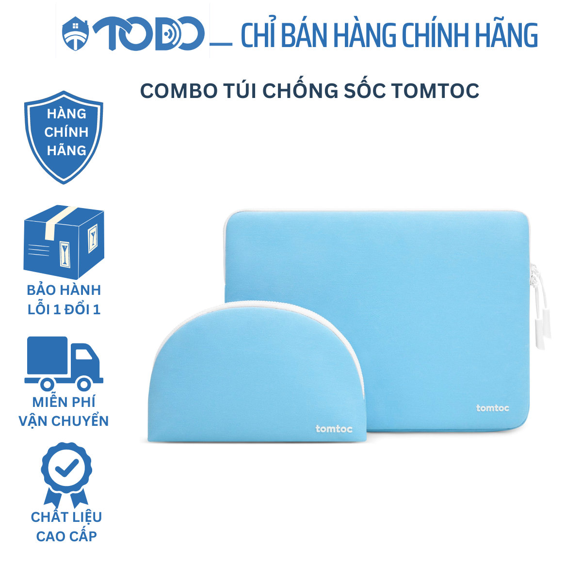 Túi bảo vệ túi chống sốc TOMTOC túi đựng Laptop Macbook Air Pro 13 inch A27 màu hồng xanh  Chính hãng bảo hành 12 tháng