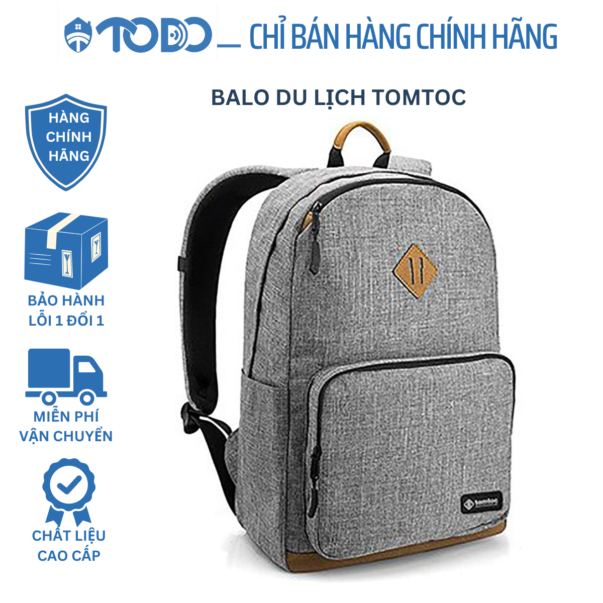 Balo Tomtoc A73 Lightweight Multi-Purpose Laptop 15.6" du lịch đi chơi đi học đi làm nam nữ chính hãng TOMTOC