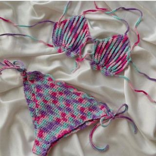 Bikini set - Set len móc Seasell Bra dạng vỏ sò có thể điều chỉnh