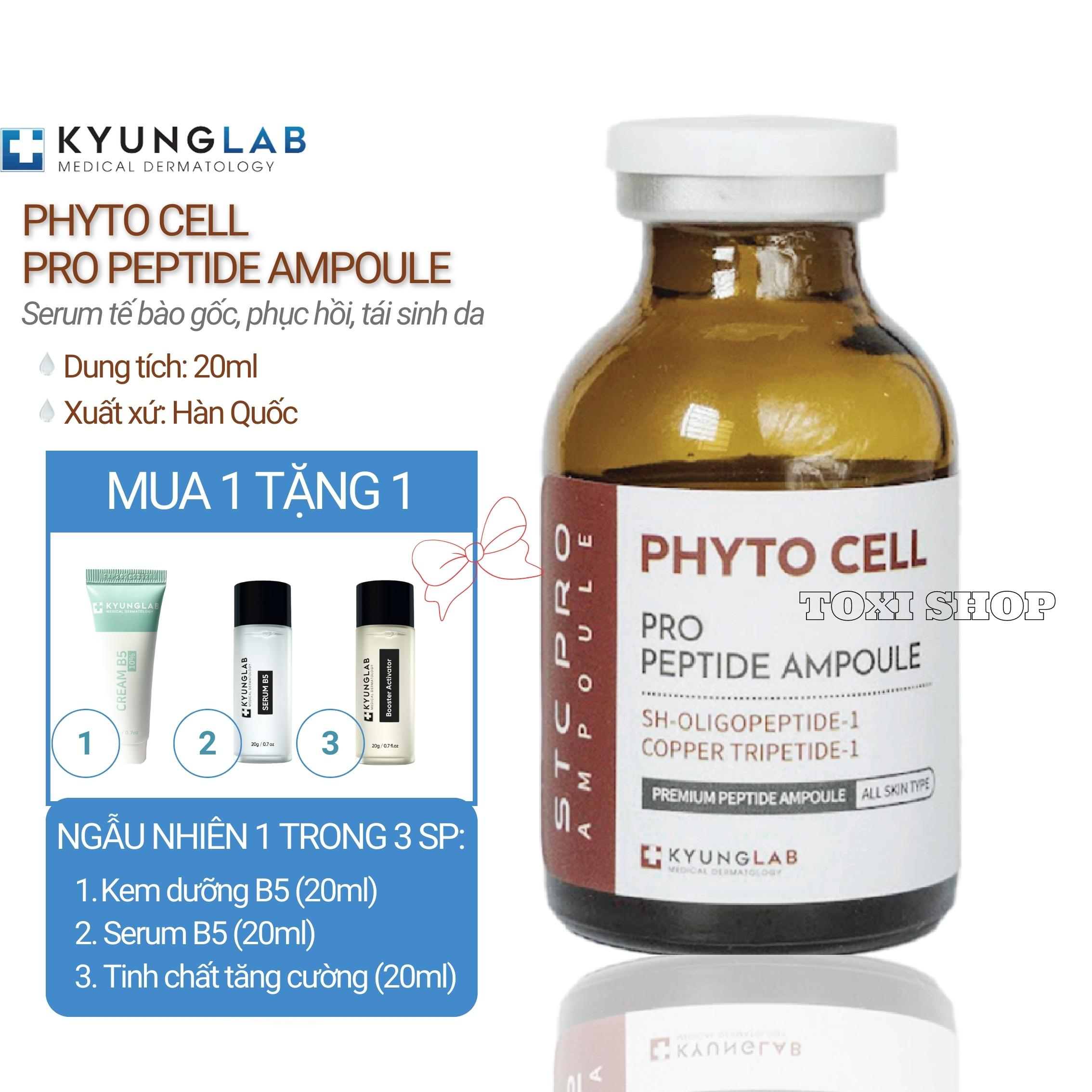 Serum tế bào gốc Phyto Cell Kyung Lab 20ml, serum phục hồi sau tái tạo peel da, sáng da, cân bằng dầu thừa