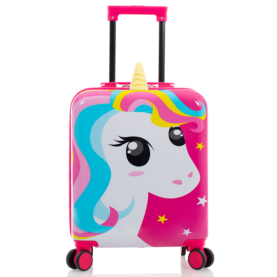 Vali Trẻ Em Heys Vali Super Tots Spinner Unicorn M Pink - Nhựa PC cao cấp, Hoạ Tiết Dễ Thương