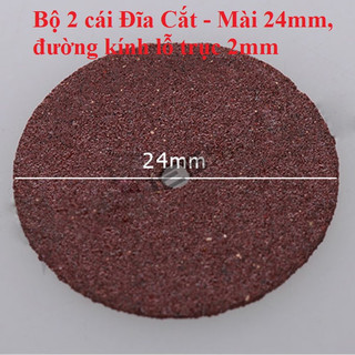 Bộ 5 cái đĩa cắt - mài 24mm, đường kính lỗ trục 2mm