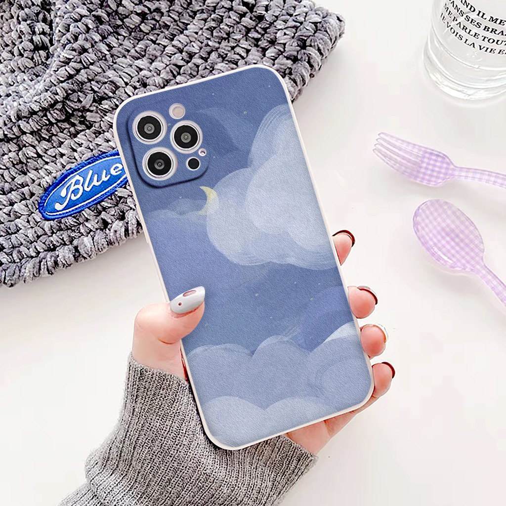 Ốp Điện Thoại Dẻo hình ảnh mây trời yên ả Cho 13 12 11 Pro Max X Xr Xs Max 8 7 6 6s Plus eh2095