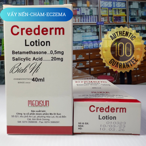 Kem dưỡng Crederm lotion 40ml cùng công thức Beprosalic lotion - Chăm sóc da Chàm, Vẩy nến, Nấm da đầu.