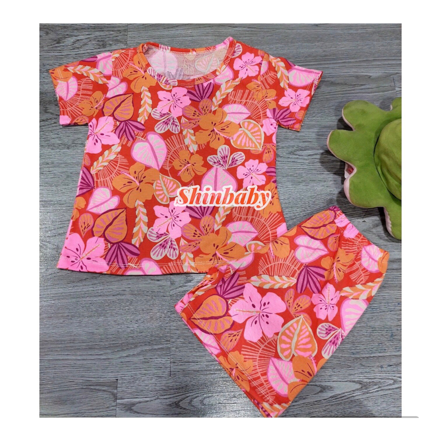 Bộ quần áo cotton cộc tay bé gái nhiều hoạ tiết dễ thương mát mịn thoải mái