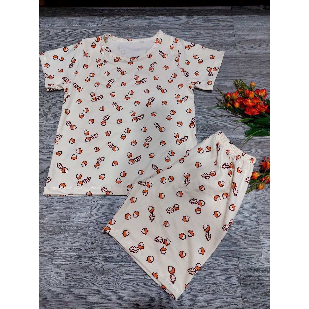 Bộ quần áo cotton cộc tay bé gái nhiều hoạ tiết dễ thương mát mịn thoải mái