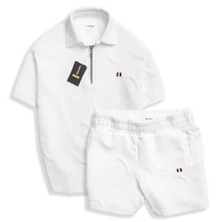 Set bộ Polo Short SOFTY vải Jacquard mềm mịn, trẻ trung, năng động - HUSSIO