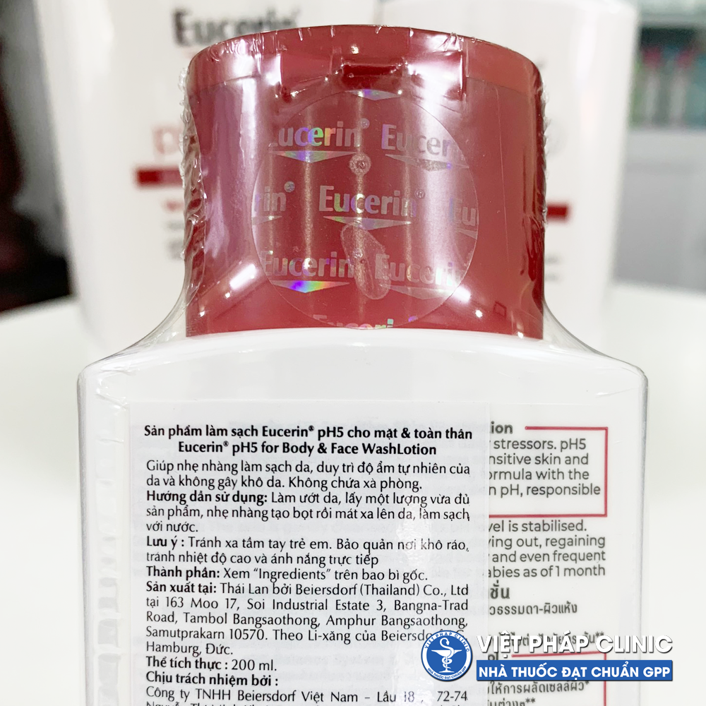 Sữa tắm dưỡng ẩm cho da nhạy cảm Eucerin pH5 Washlotion