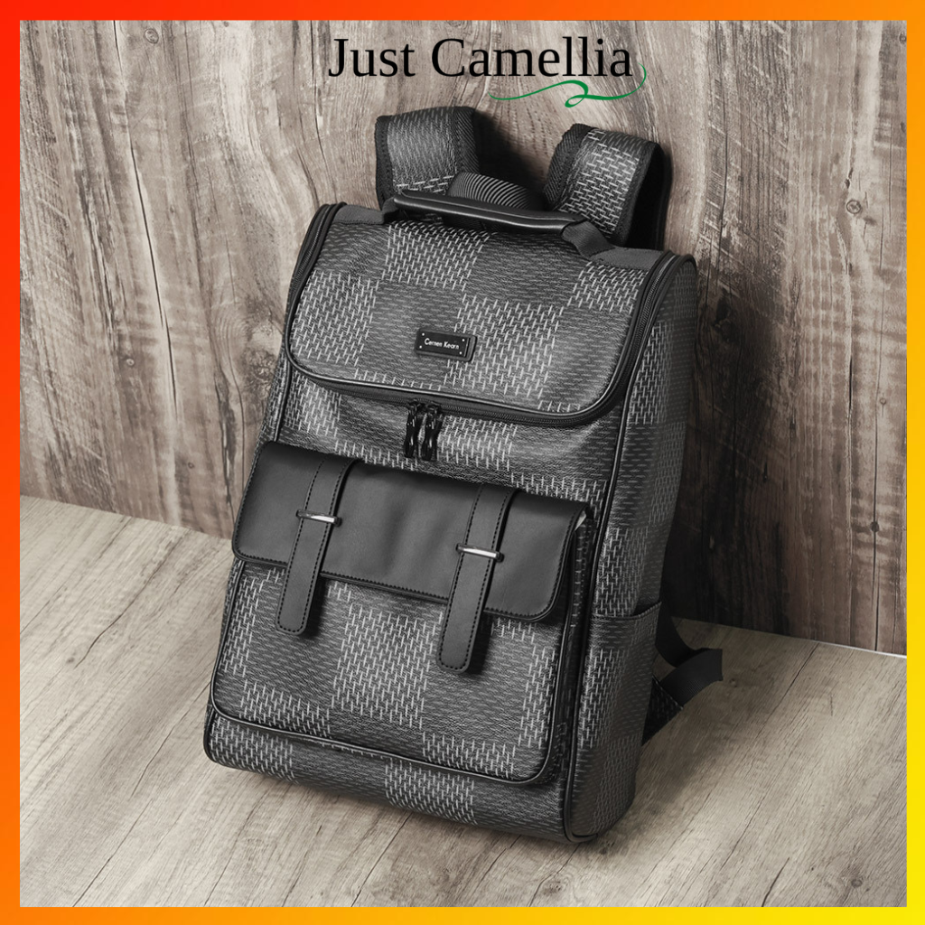 Balo Da PU Loại Mềm Mịn JUST CAMELLIA JA071 Chống Thấm Cao Cấp Thời Trang Đi Học Du Lịch Laptop.