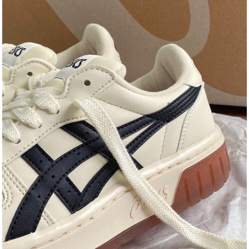 Giày Sneaker Asic Court Trail Cream Kem Đế Nâu Da Thật Dành Cho Nam Nữ