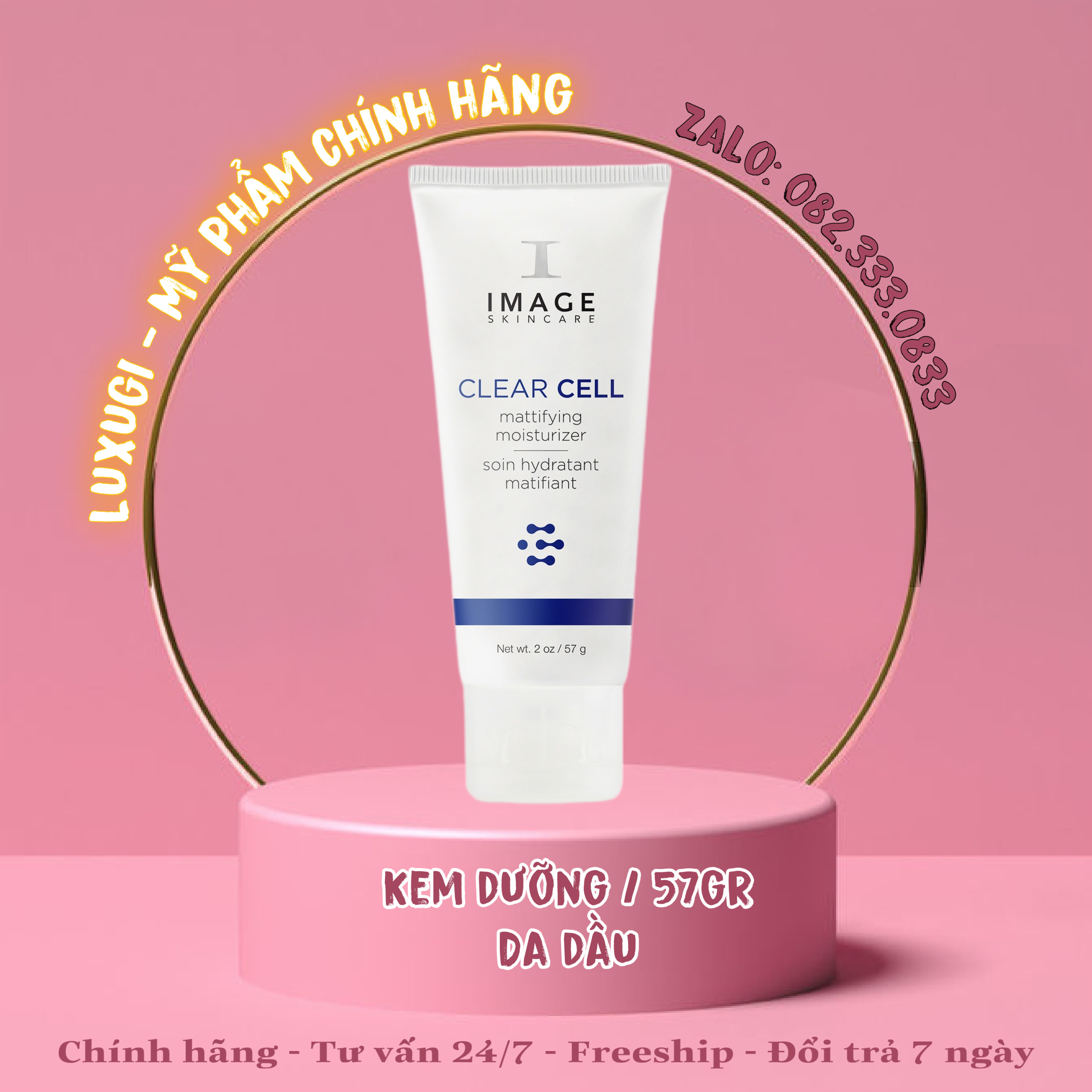 Image Clear Cell Mattifying Moisturizer 57g Kem Dưỡng Kiểm Soát Nhờn, Giảm Mụn Và Làm Dịu Da