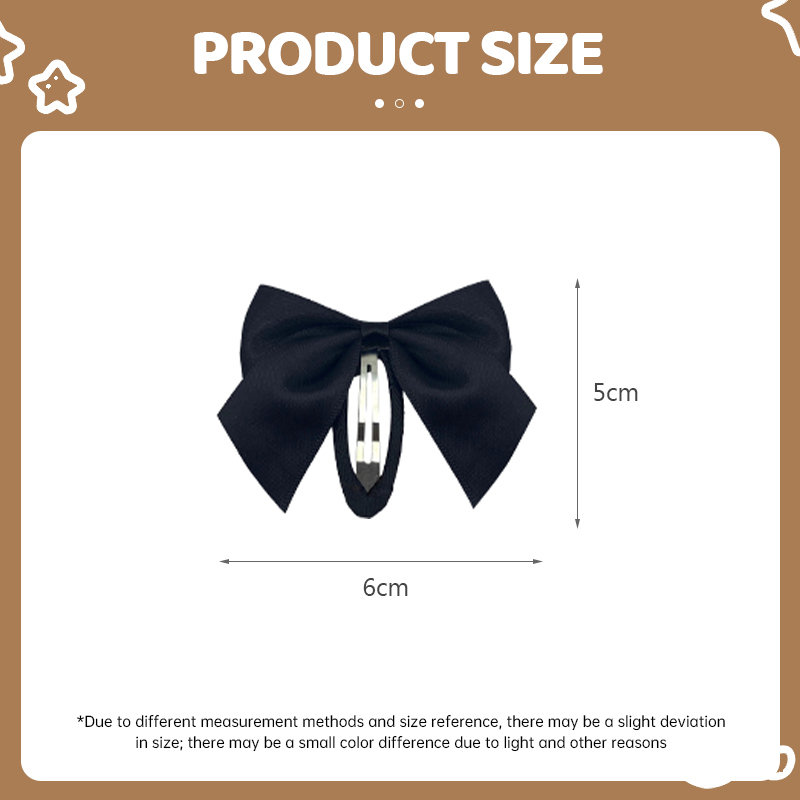 miumiua(MớI) Kẹp TóC HìNh Nơ Satin MàU Trơn Đơn GiảN [1 CáI]