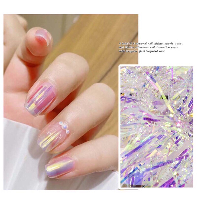 Giấy thủy tinh trang trí nail ❤️