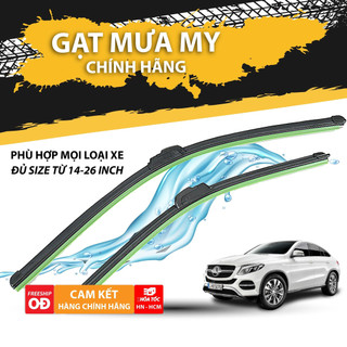 Gạt mưa ô tô, Chổi gạt mưa ô tô silicone loại thân mềm không xương siêu sạch - giá 1 cái