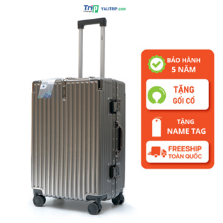 Vali khung nhôm nắp gập TRIP A91 size 24inch ký gửi hành lý bảo hành 5 năm