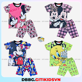 Đồ bộ bé gái mặc nhà lửng mickey - vịt vàng