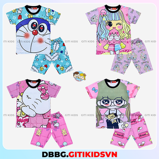 Đồ bộ bé gái mặc nhà lửng doreamon - barbie - cute girl - kitty