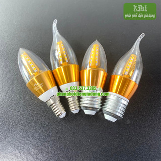 Bóng đèn nến led đui xoáy, bóng ngọn lửa công suất 5W
