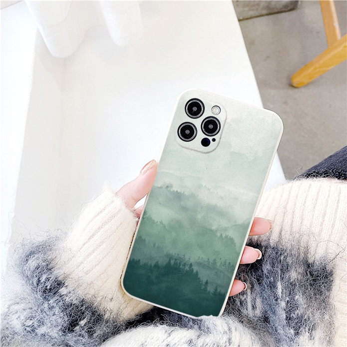 Ốp iphone hình ngọn núi mờ ảo ip 7 8 plus 12 Pro max 11 Pro X XS MAX XR 14 13pro prm eh2071