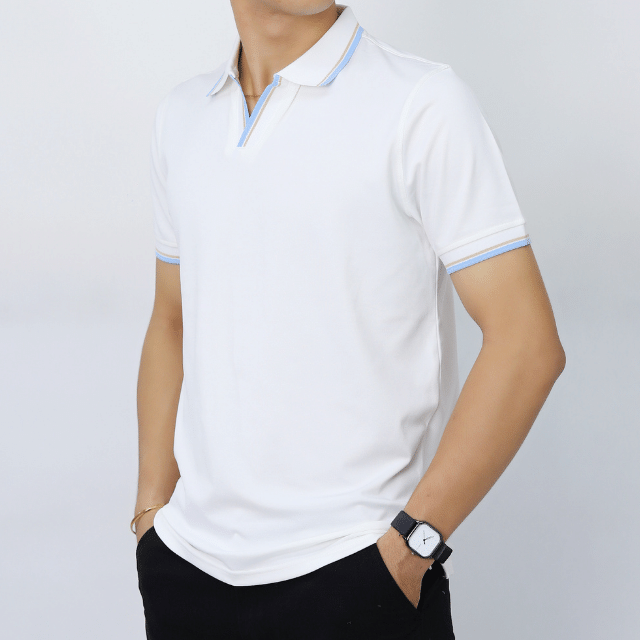 Áo thun polo nam THÁI KHANG vải cá sấu 4 chiều vải mềm mát APOLO17