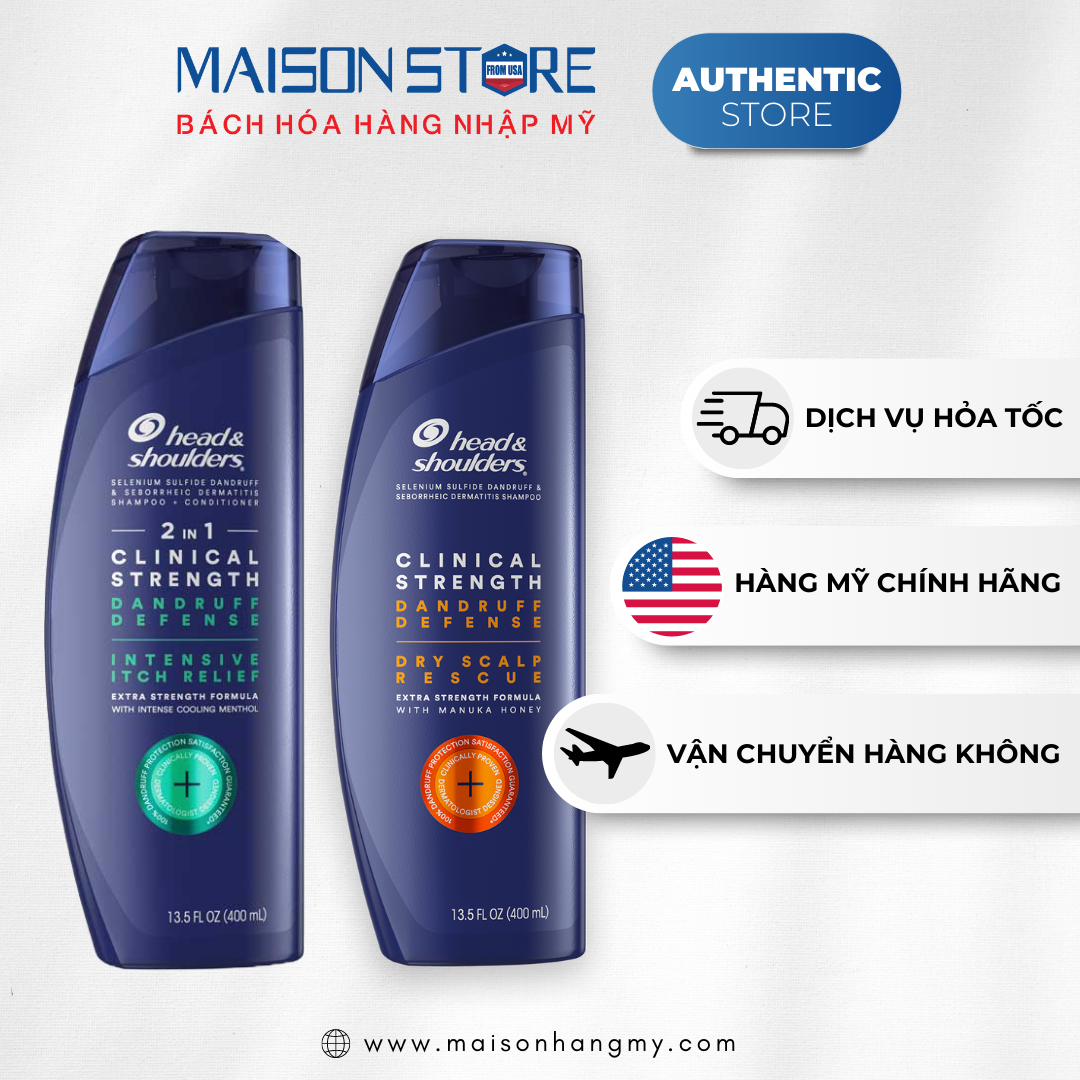 DẦU GỘI HEAD & SHOULDERS CLINICAL STRENGTH (400ml) - Hàng Nhập USA Chính Hãng