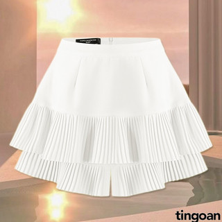 [Mã BMLT35 giảm đến 35K đơn 99K] Quần váy cạp cao xếp ly xòe trắng TAMMY SKORT/WH