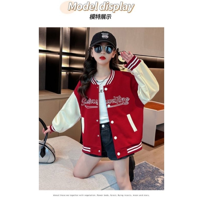 Áo khoác bomber cá tính cho bé gái phong cách HQ